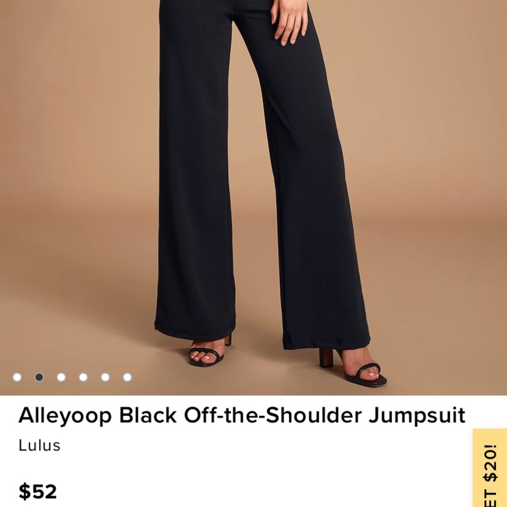 Lulus sexy black off shoulder jumpsuit NWT